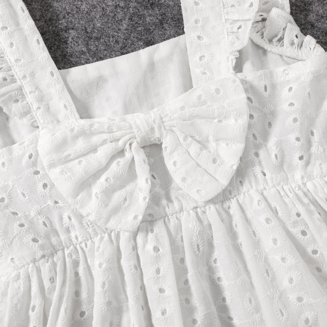 Sleeveless Cotton Eyelet Embroidery Dress