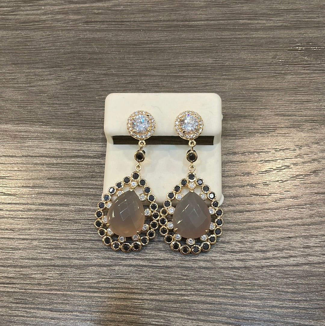 Pear Shape Gem Earrings
