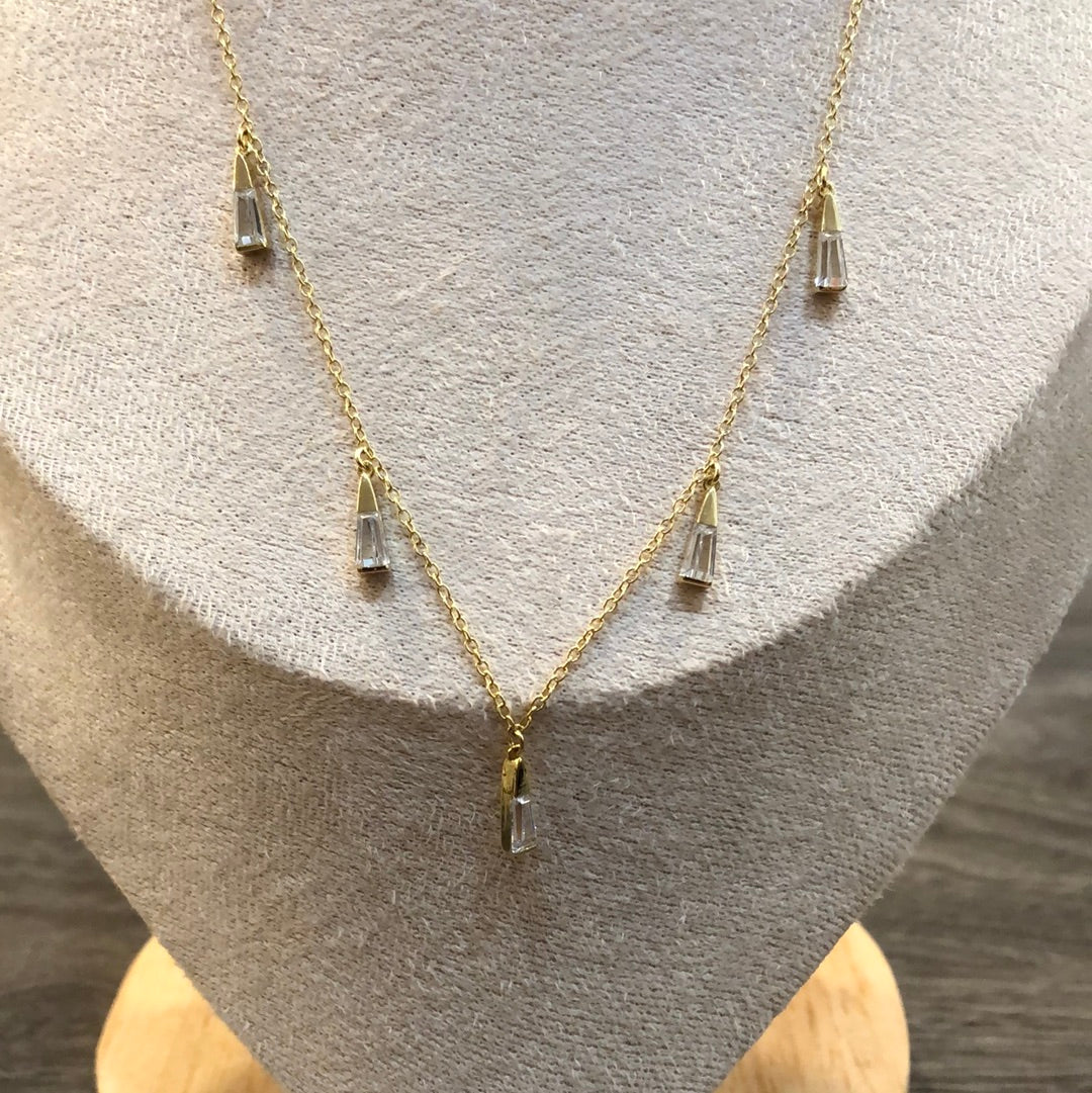 Baguette Fringe Necklace