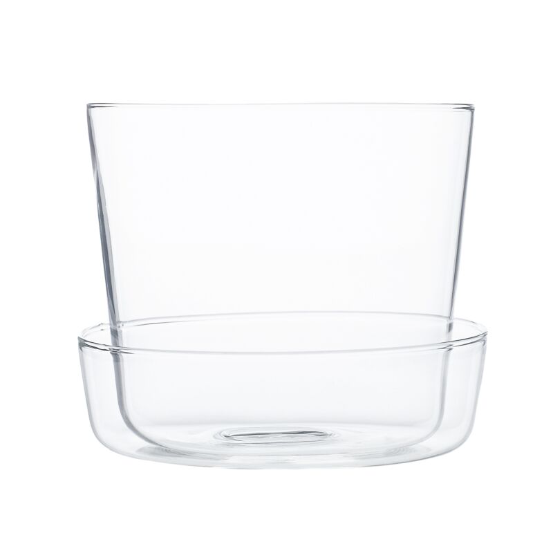 Glass Pot With Saucer