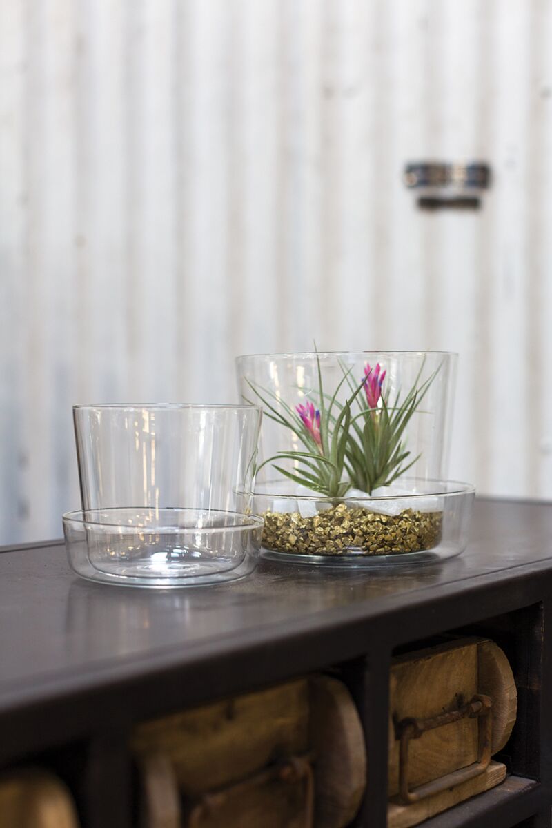 Glass Pot With Saucer