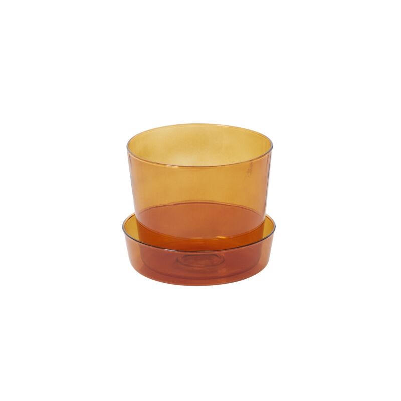 Glass Pot With Saucer