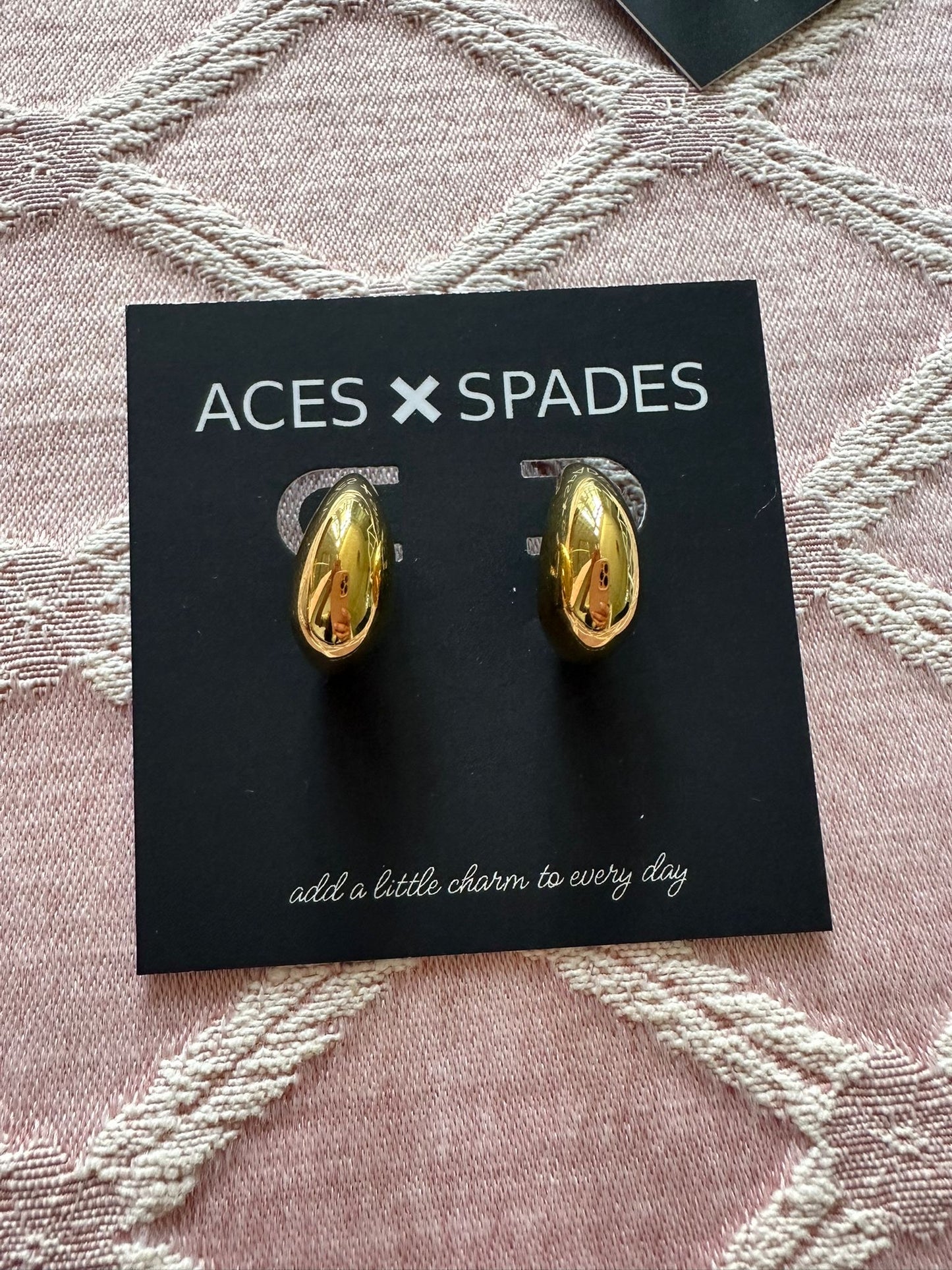 Tera Moon Drop Stud Earrings