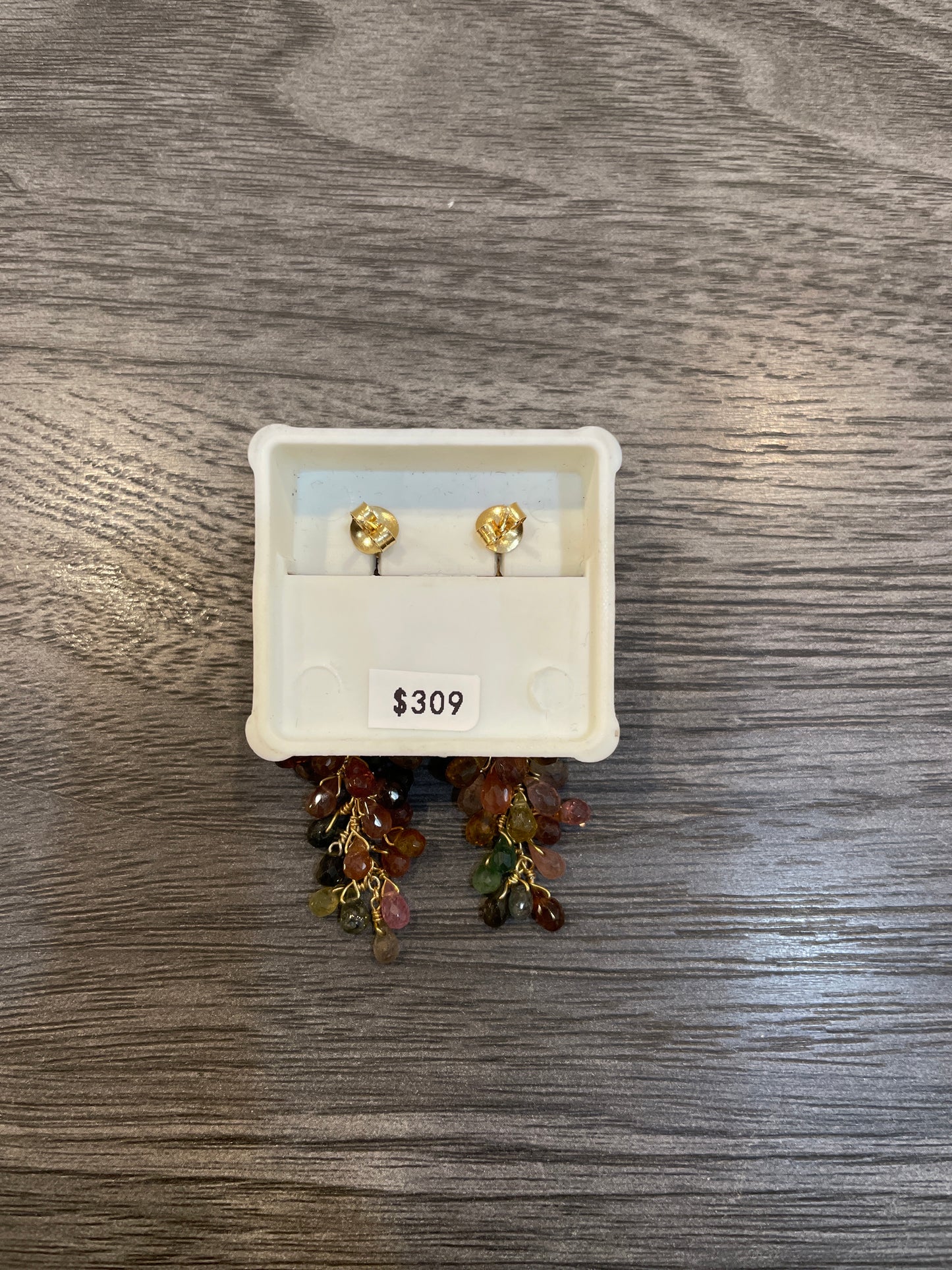 Tourmaline Grape Gem Earrings