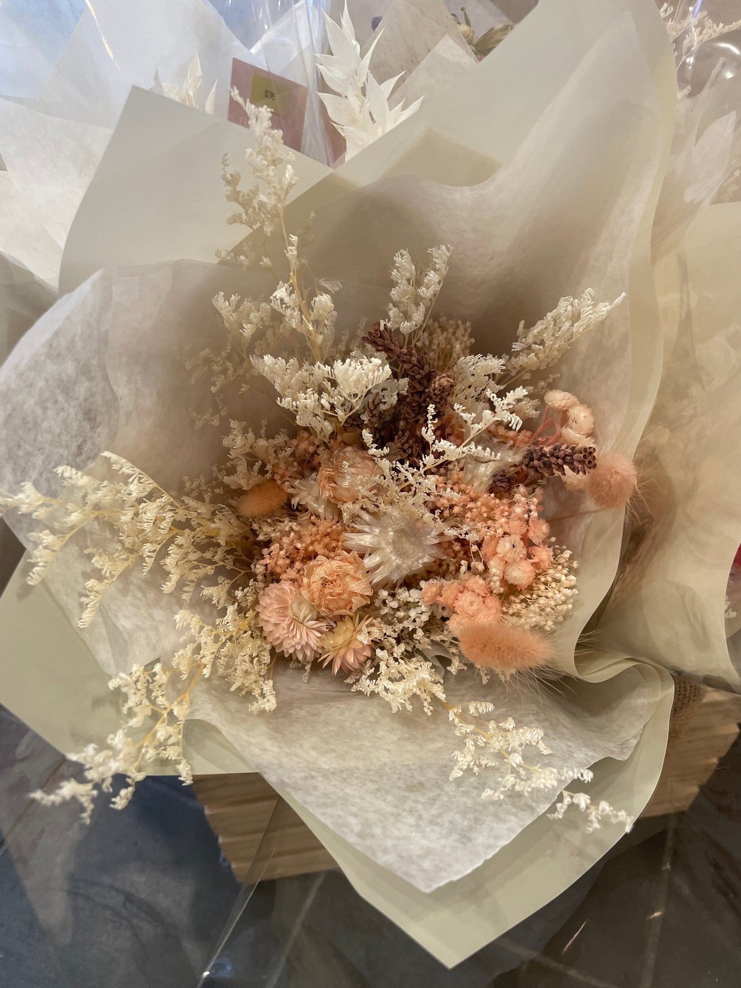 LLB Florals, Dried Wrap Bouquet