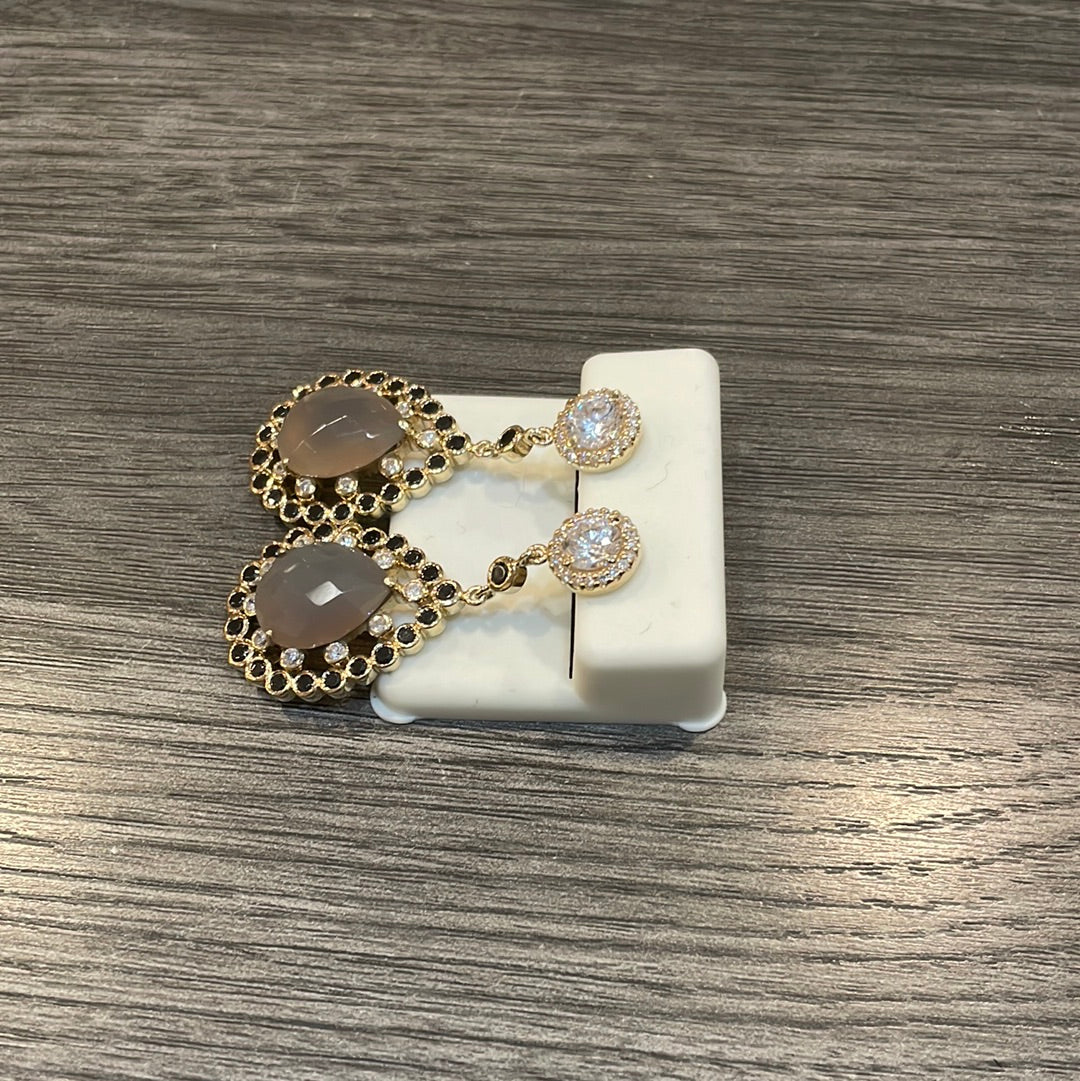 Pear Shape Gem Earrings