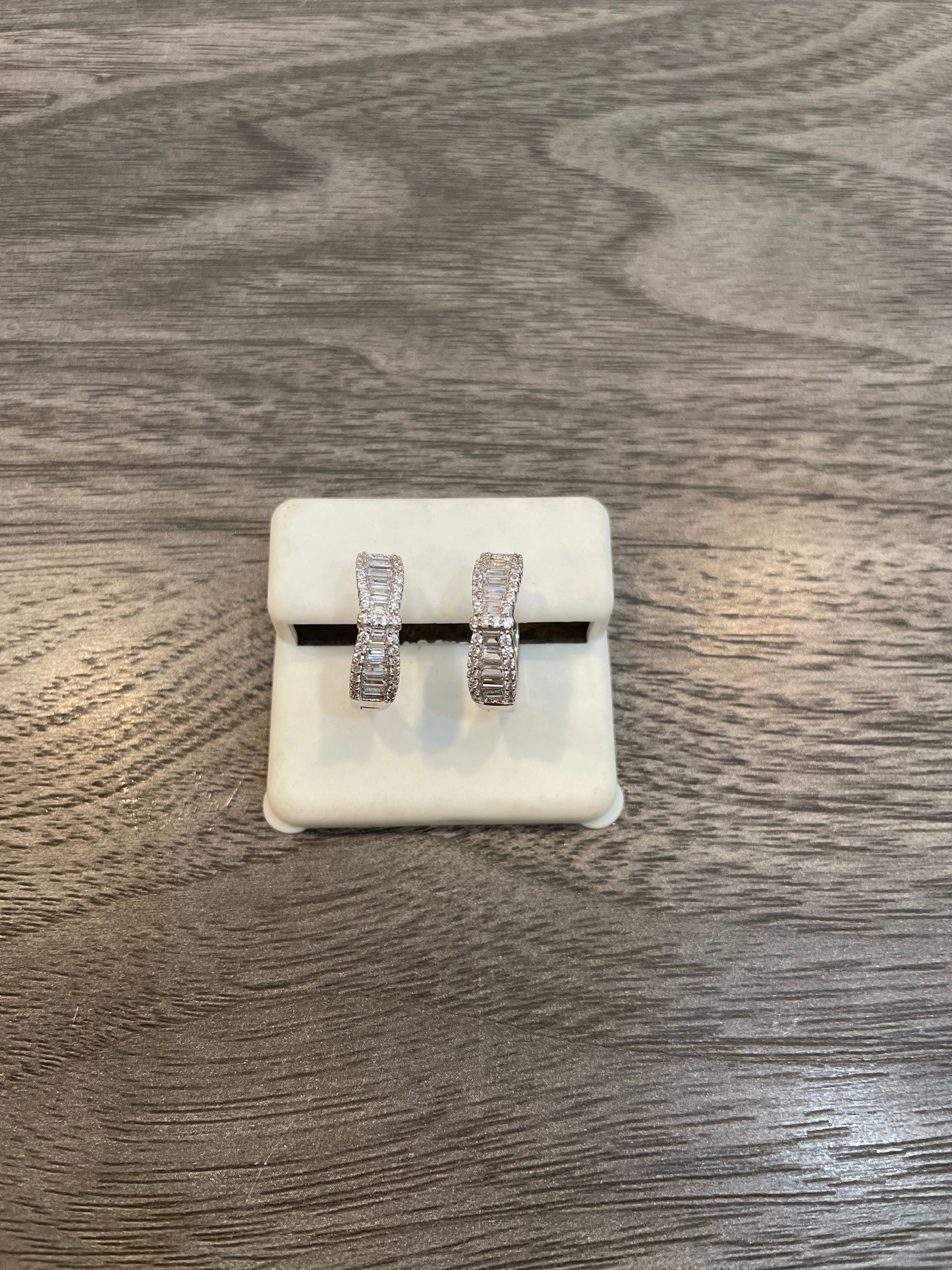 Pave Mini Hoop CZ Earrings