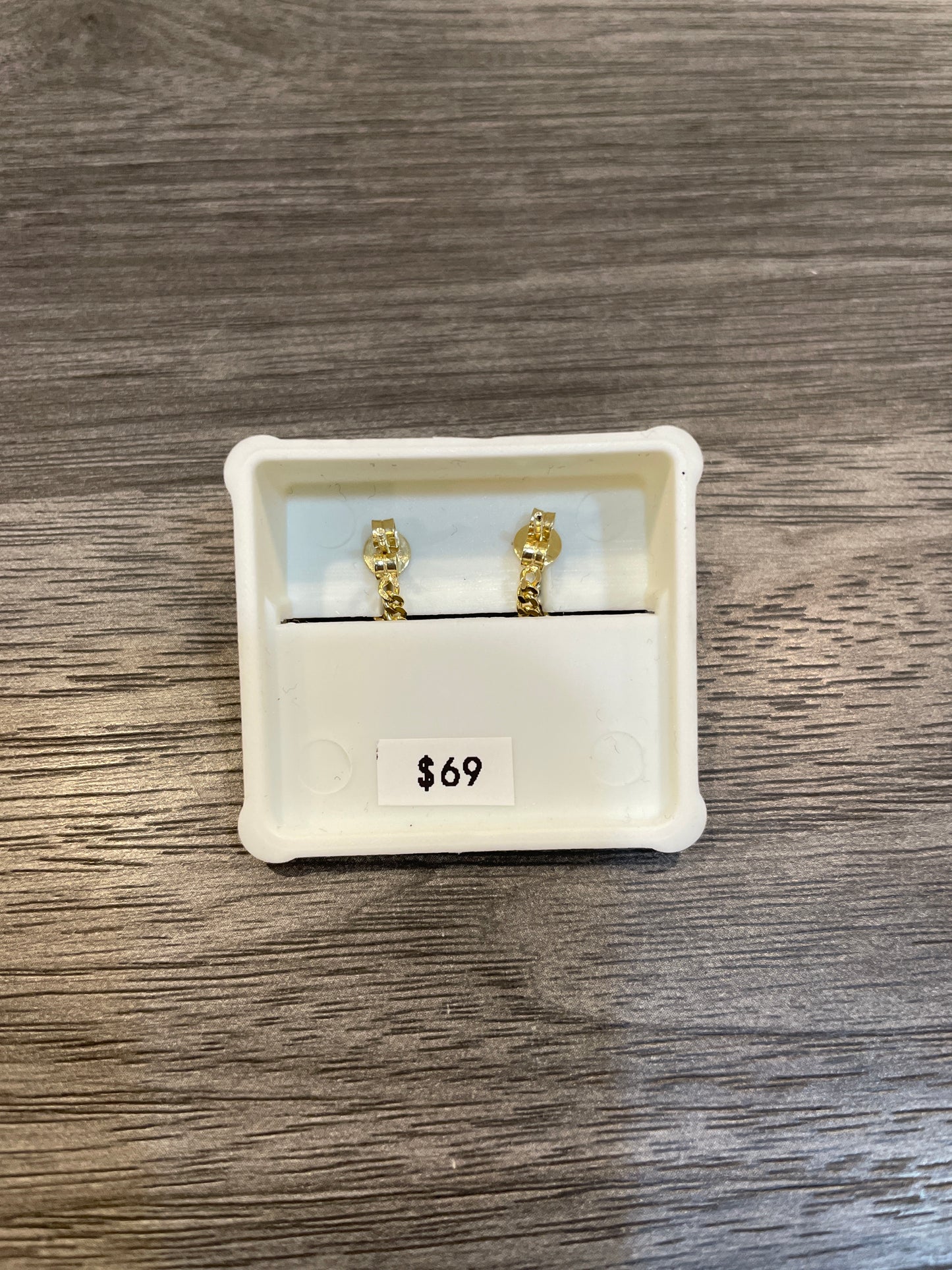 Star Chain Back Earrings