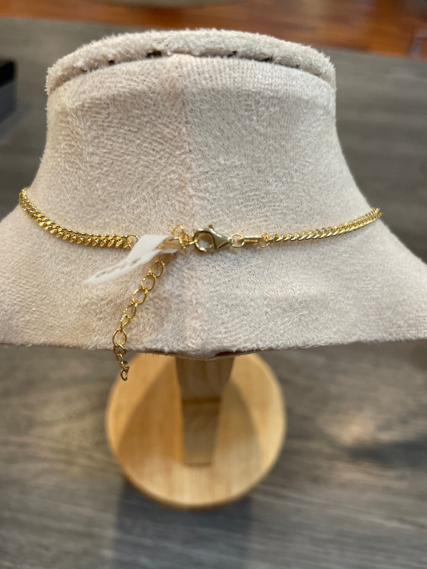 Halo Pear CZ Link Chain Necklace