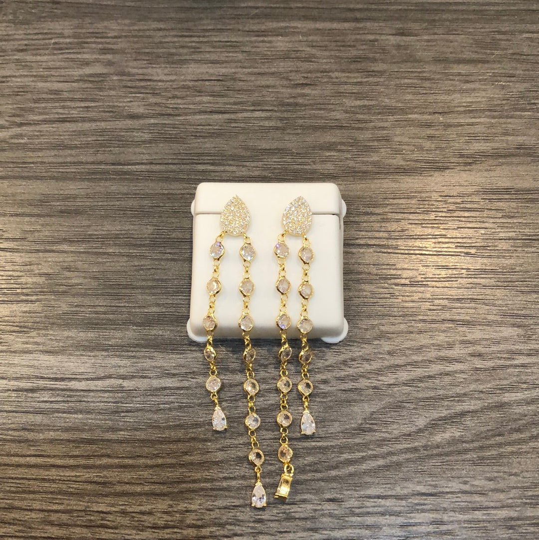 Gold 2 Row Yard Earrings