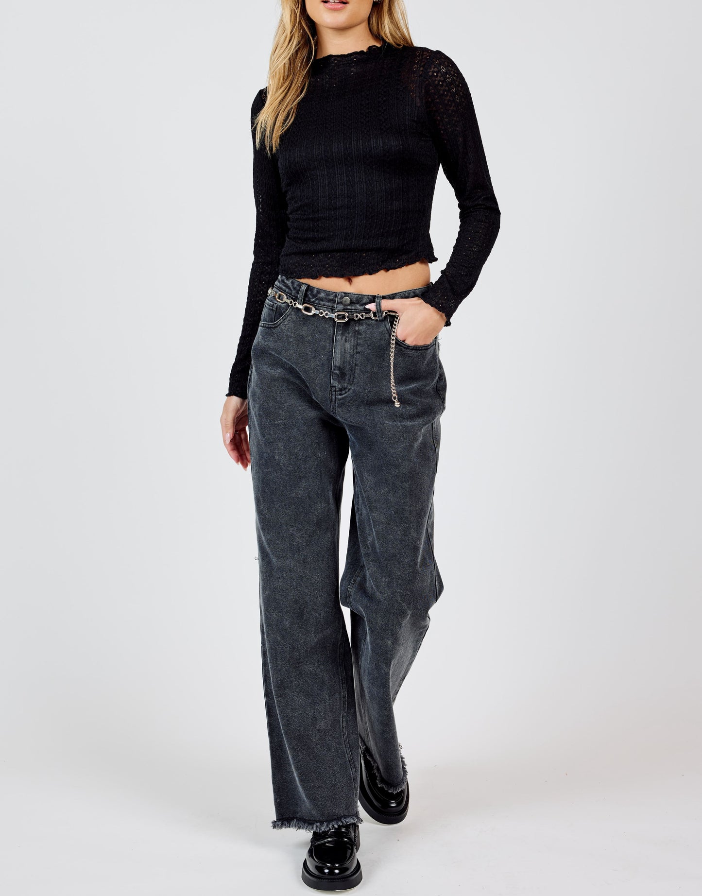 Flagship Stretch Lace Long Sleeve Top