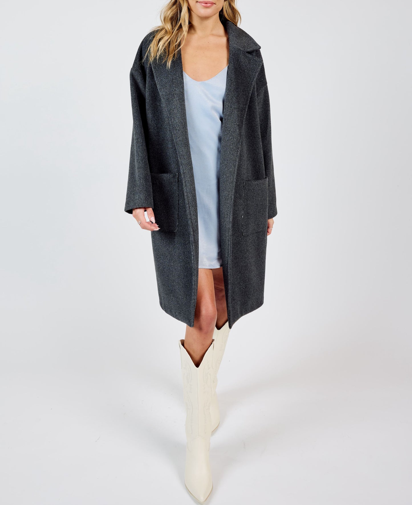 While It Lasts Open Front Coat