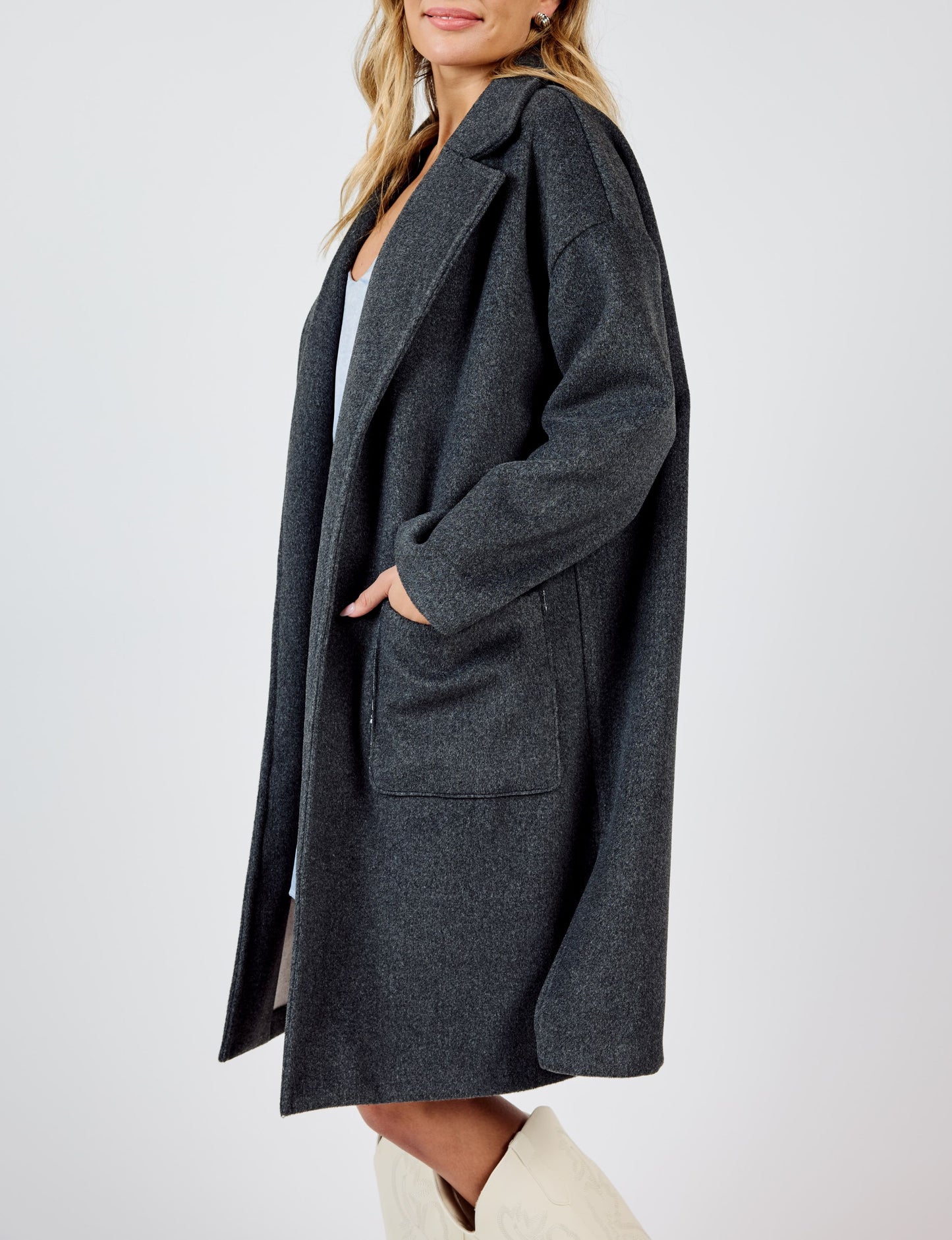 While It Lasts Open Front Coat