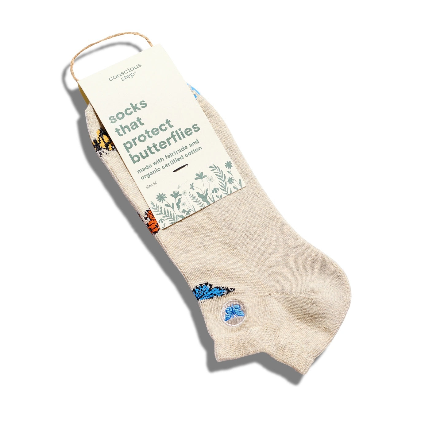 Conscious Step, Ankle Socks That Protect Butterflies - Butterfly Garden