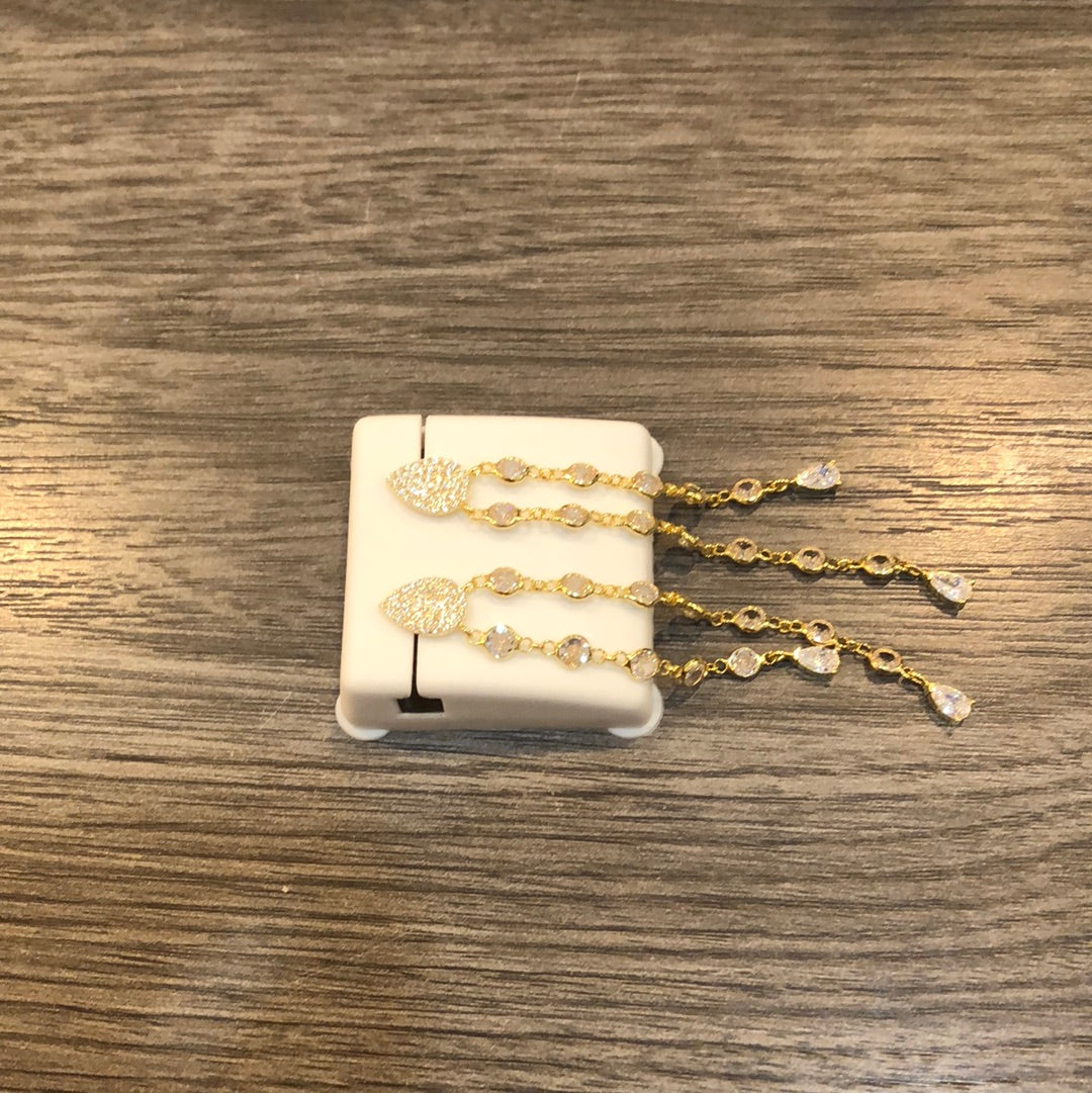 Gold 2 Row Yard Earrings