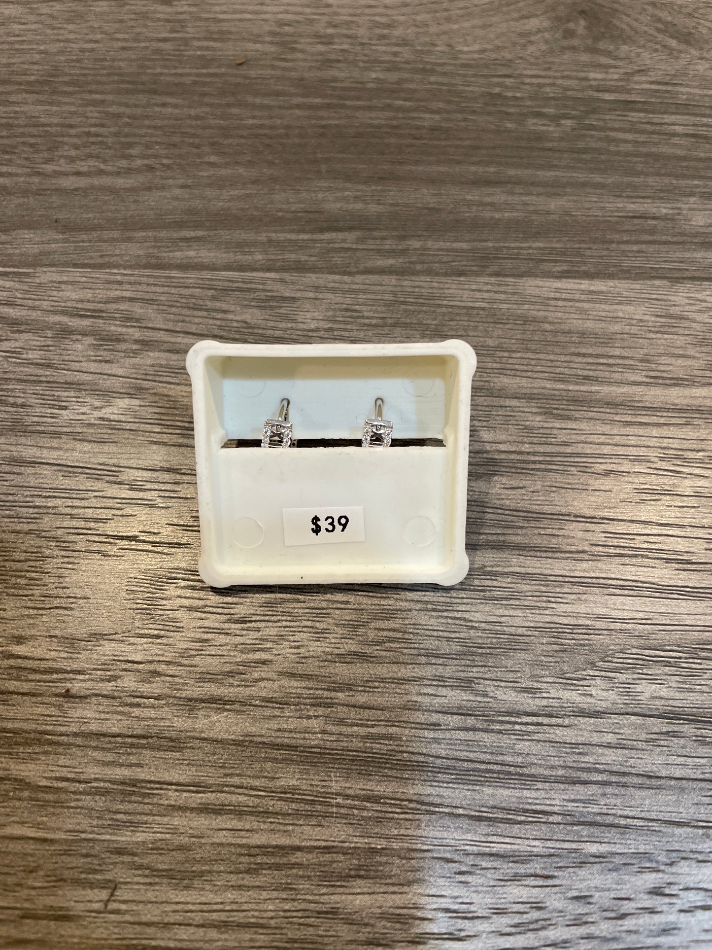 Roman Numerals Hoop CZ Earrings