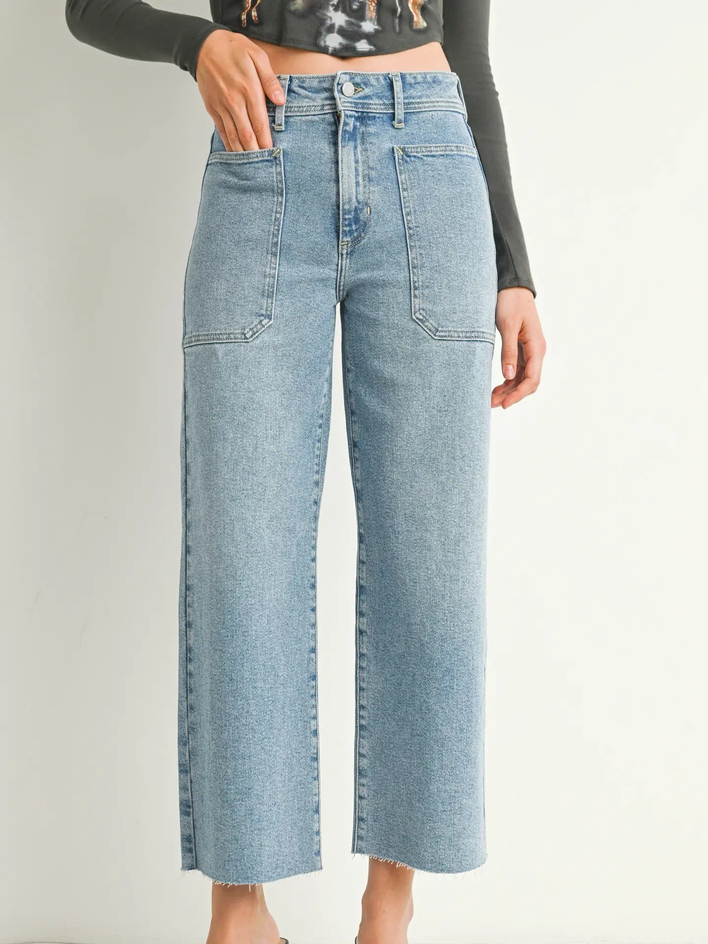 The Nautical Wide Leg Light Denim