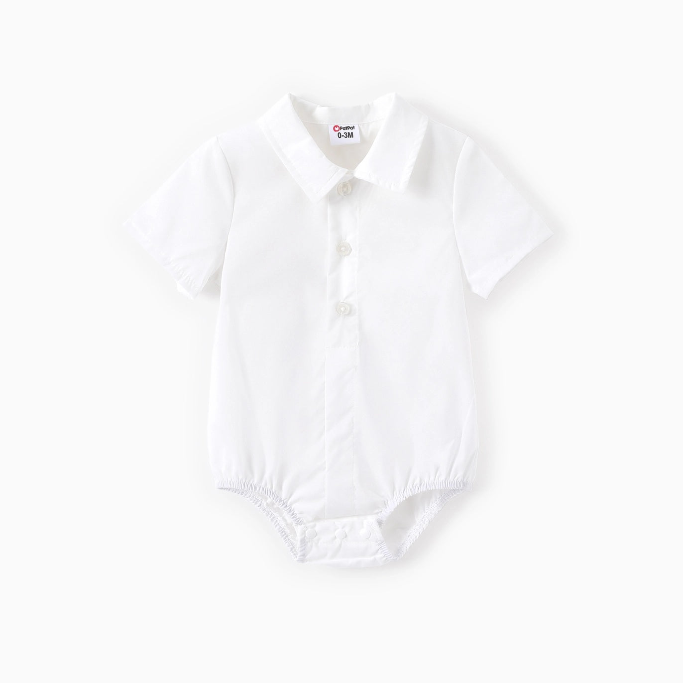 2-Piece Button Shirt Romper Overalls Set For Baby Boy