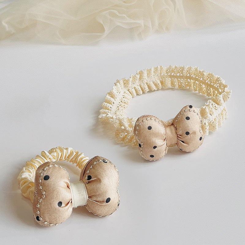 Sweet 2-Pack Plush Bow Hair Tie for Baby Toddler Girls