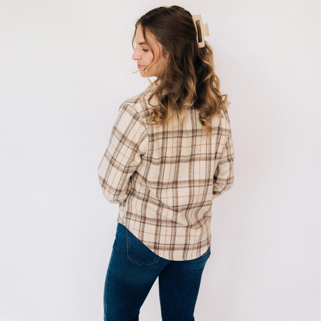 Family Matching Beige Flannel - Women