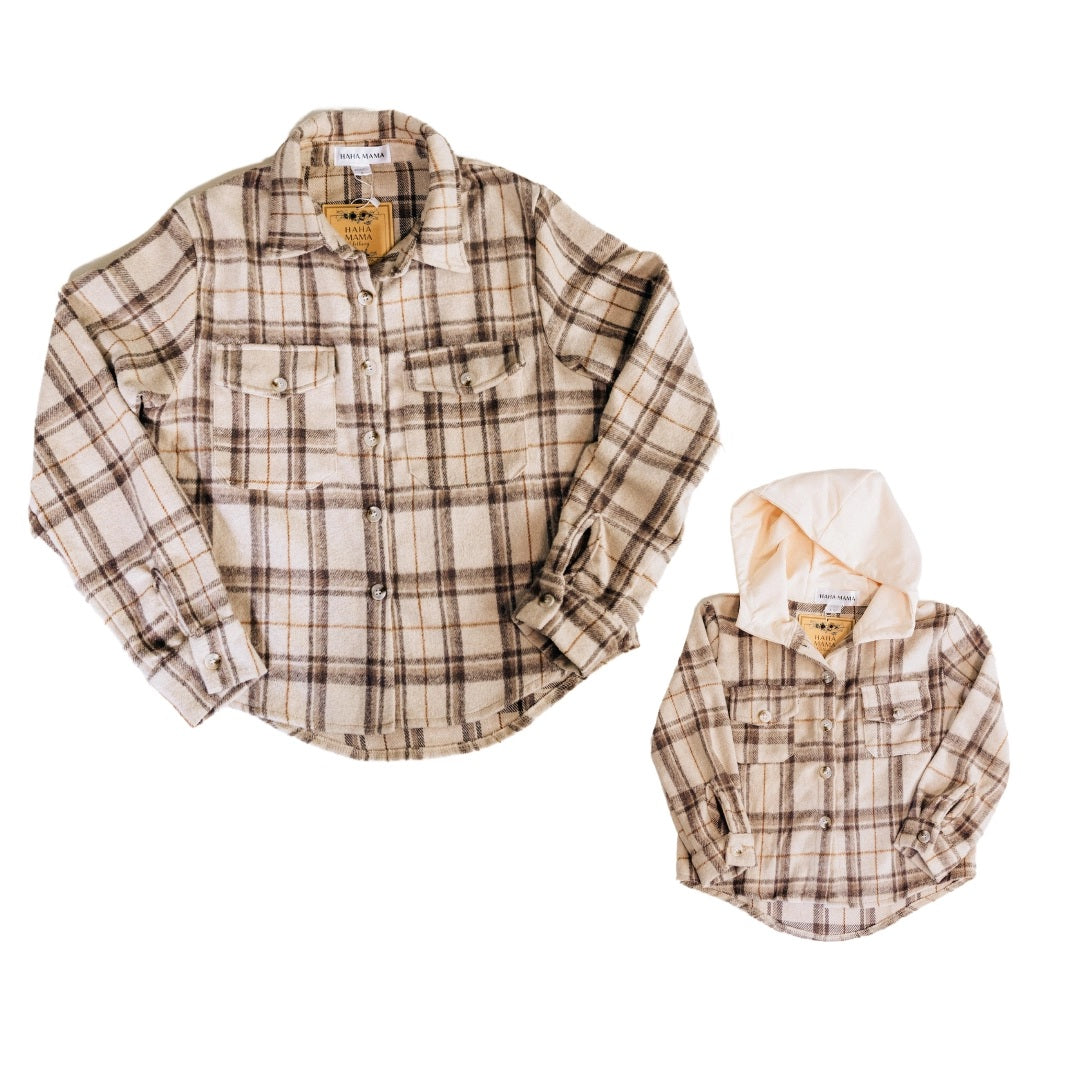 Family Matching Beige Flannel - Women