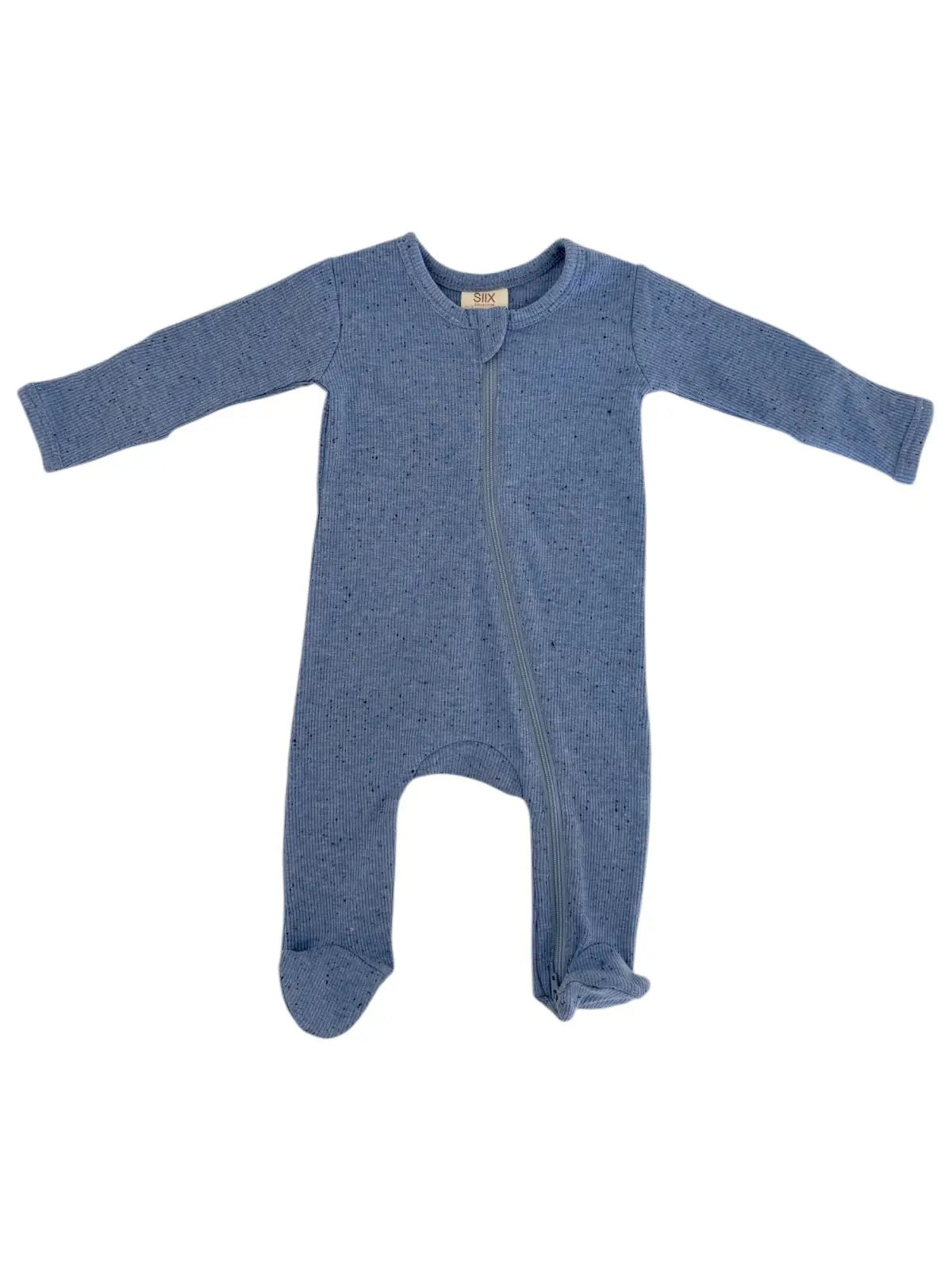 Blue Speckle 2-Way Zip Footie