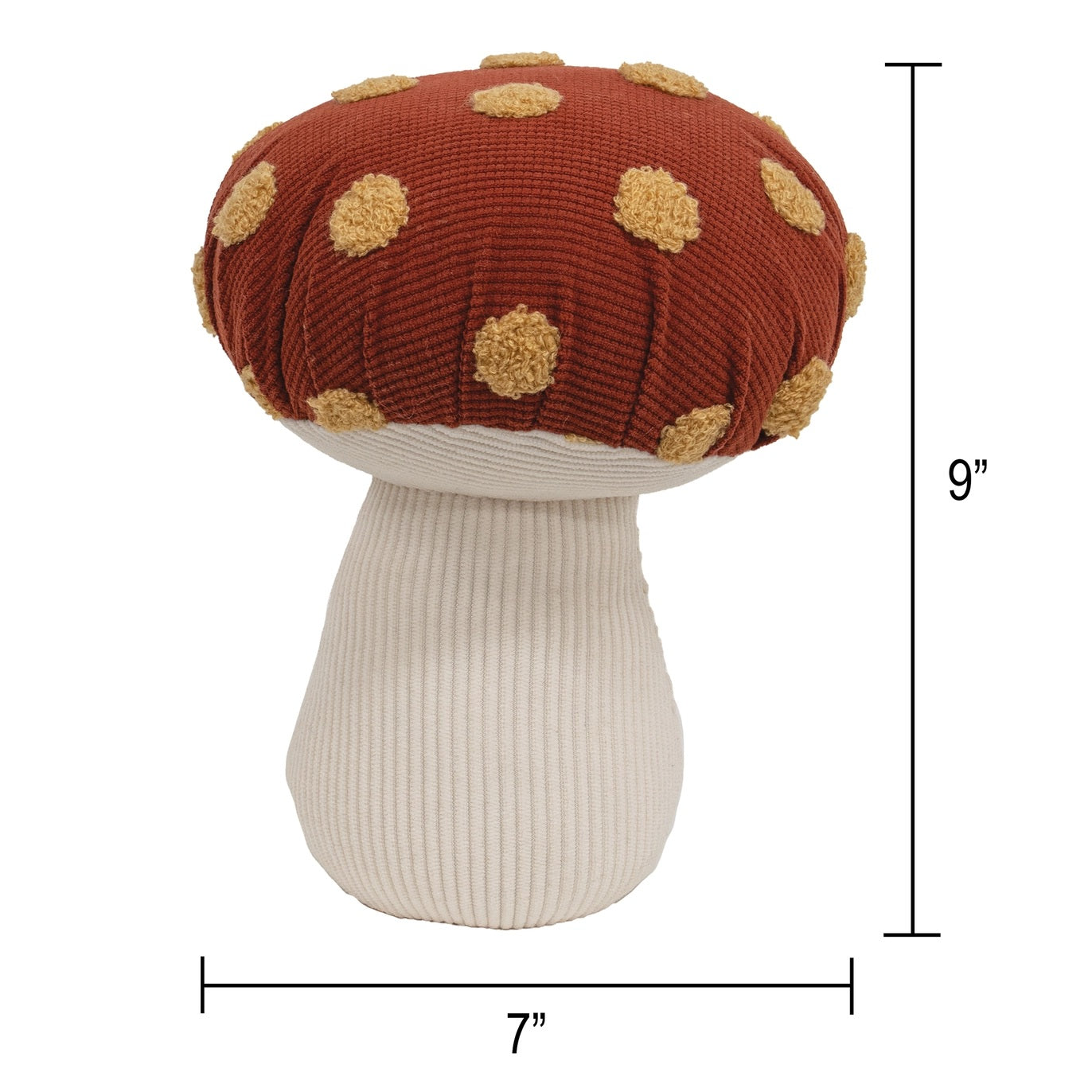 Burnt Orange Polka Dot Mushroom Sitter