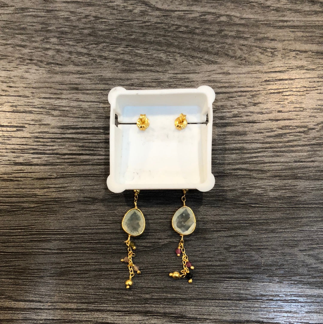 Tourmaline Chain Earrings