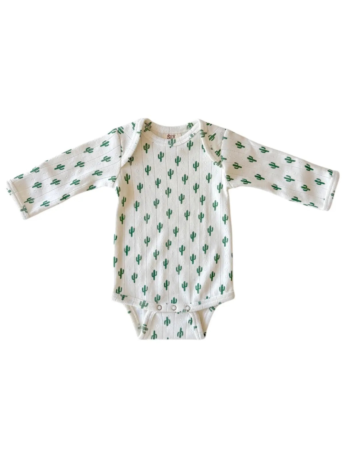 Cactus Organic Pointelle Long Sleeve Bodysuit