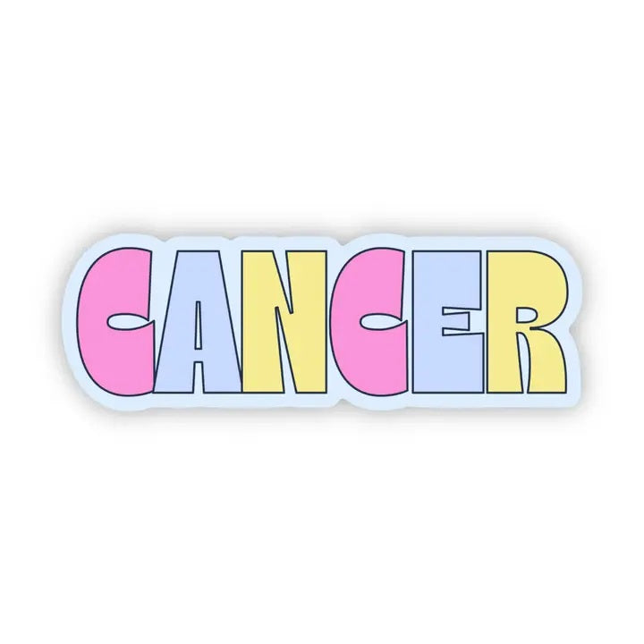 Big Moods, Cancer Lettering Vinyl Sticker - Boutique Dandelion