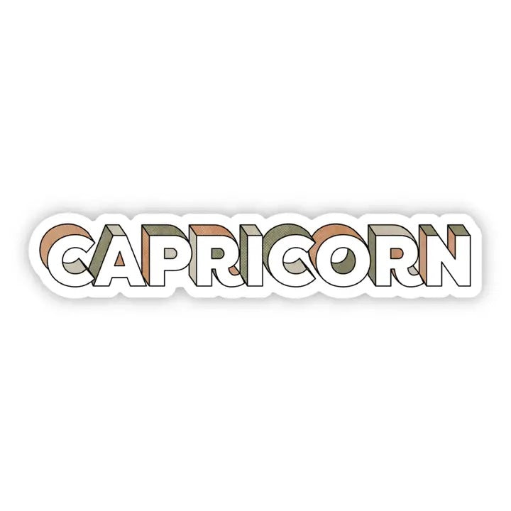 Big Moods, Capricorn Lettering Zodiac Sticker