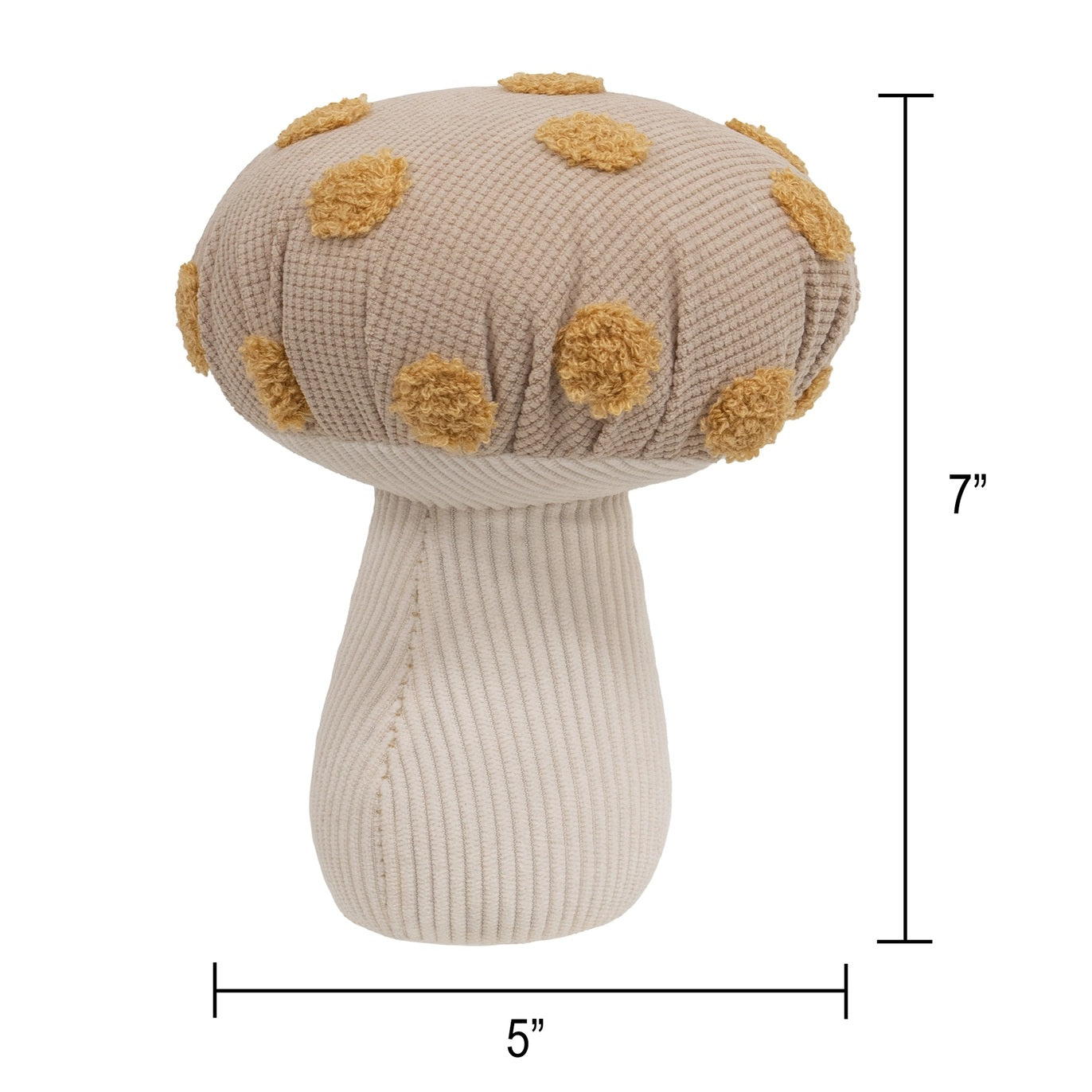 Cream Polka Dot Mushroom Sitter