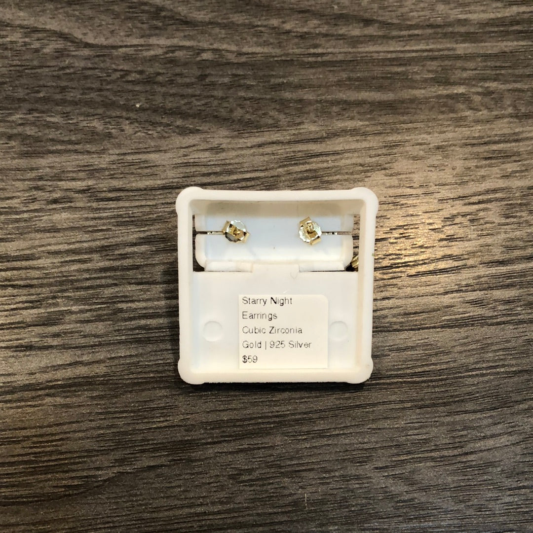 Gold Starry Night Earrings