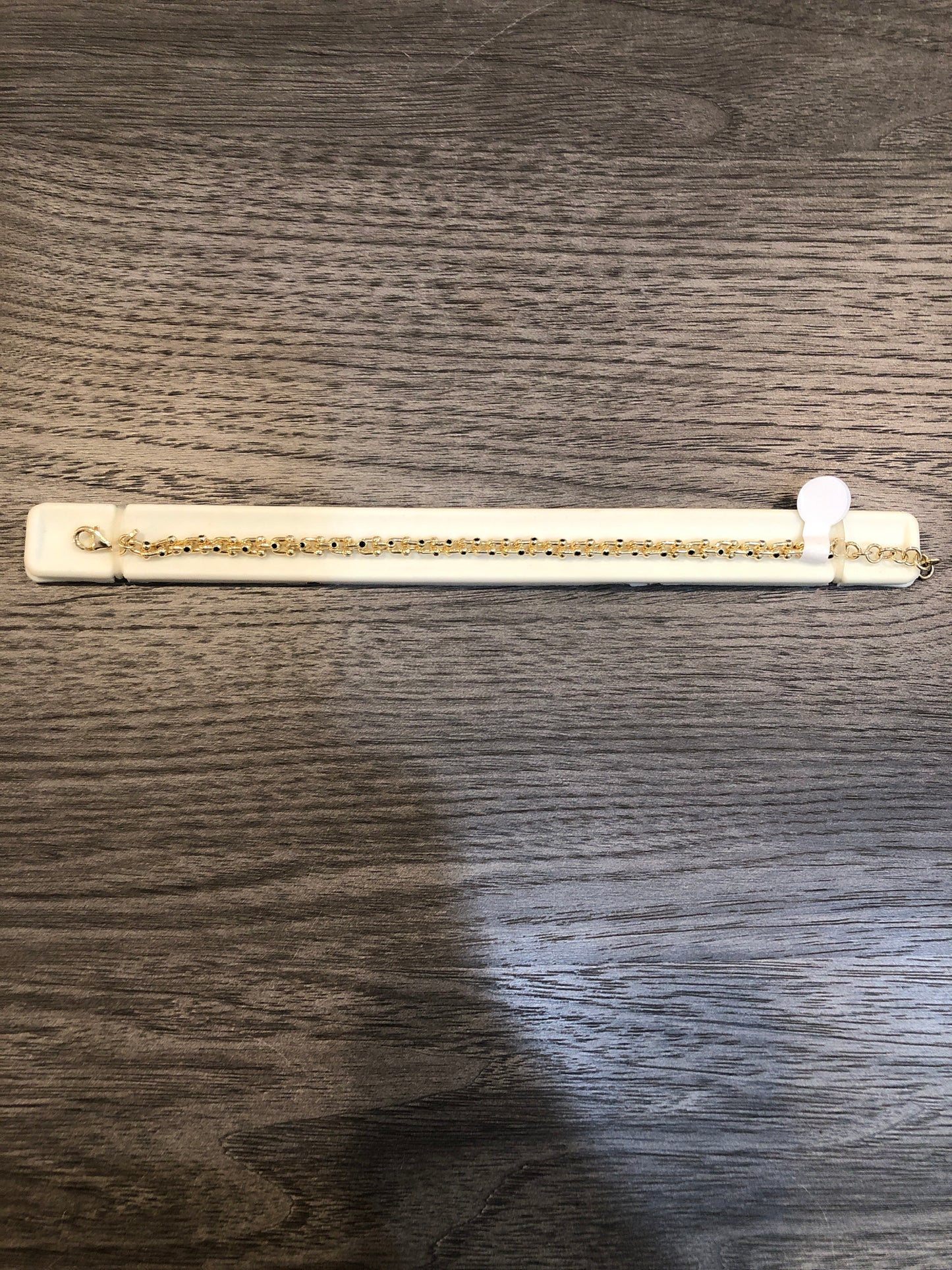 Gold Onyx Link Bracelet