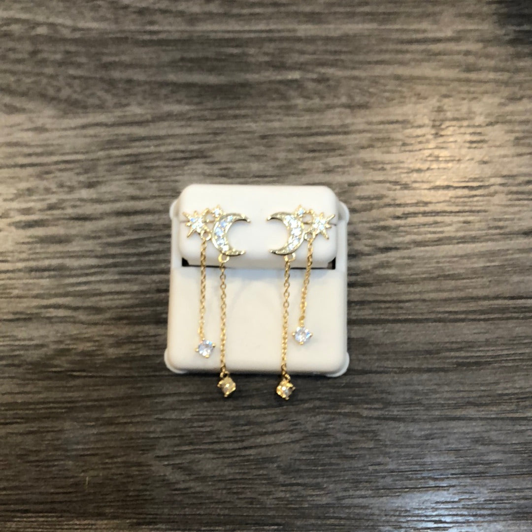 Gold Starry Night Earrings