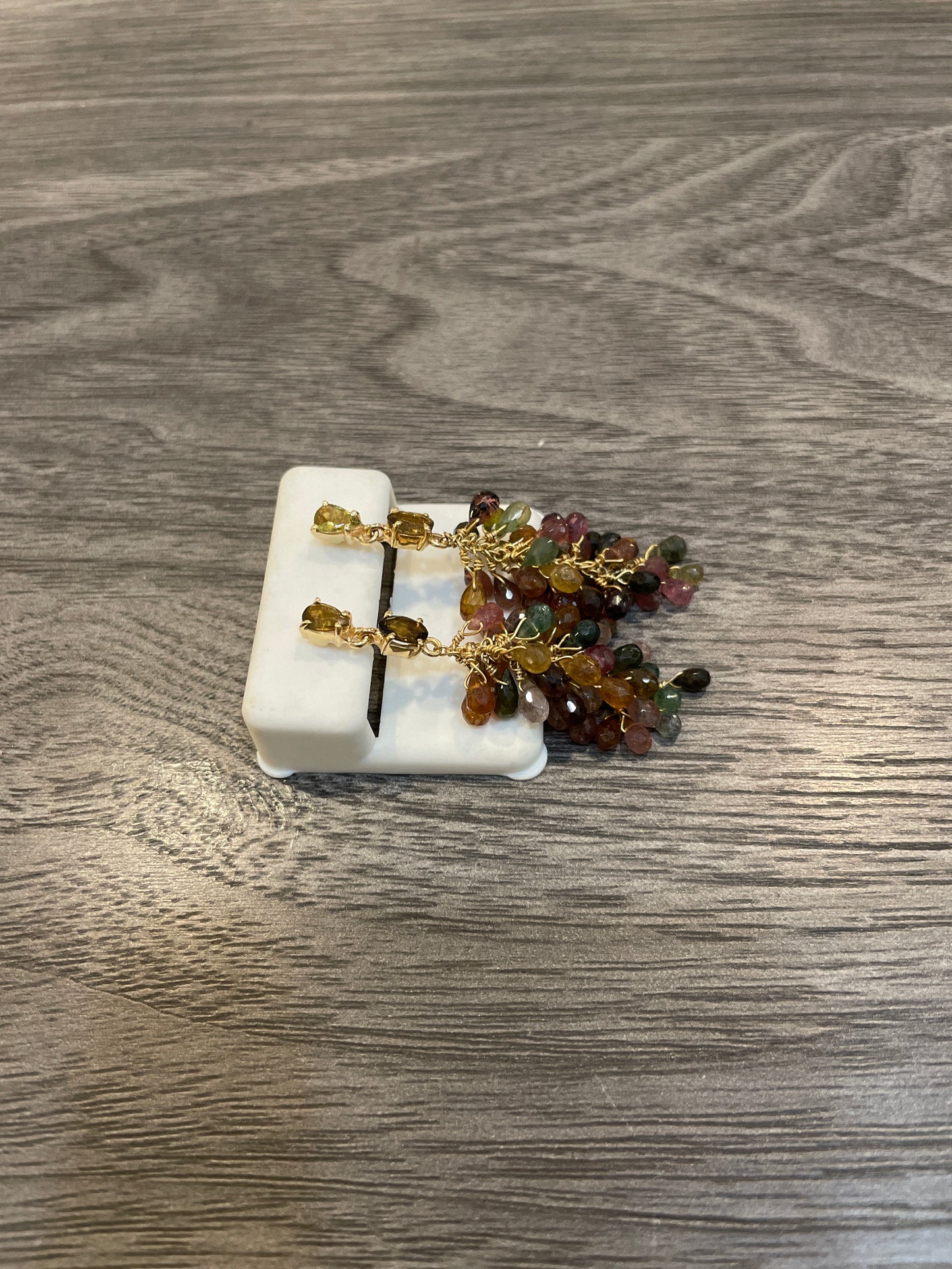 Tourmaline Grape Gem Earrings