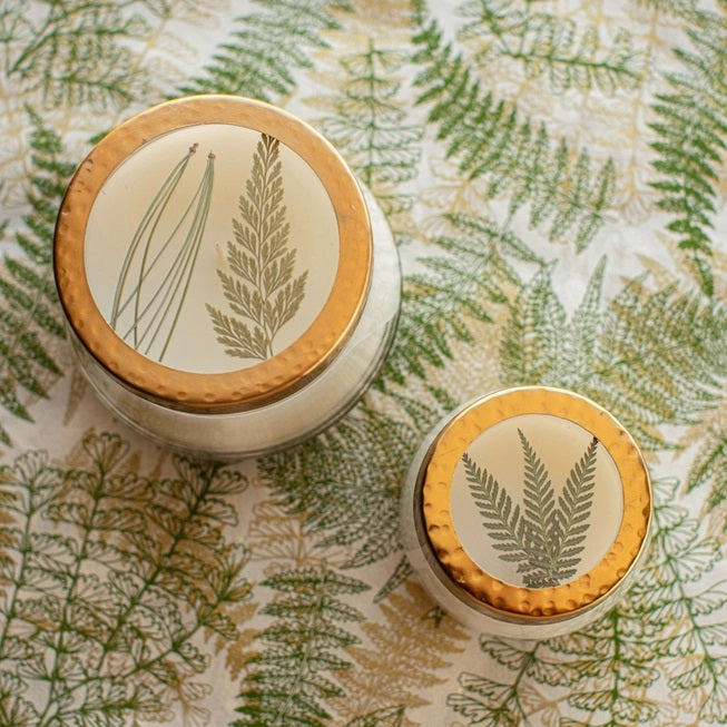Rosy Rings, Forest Pressed Flower Candle