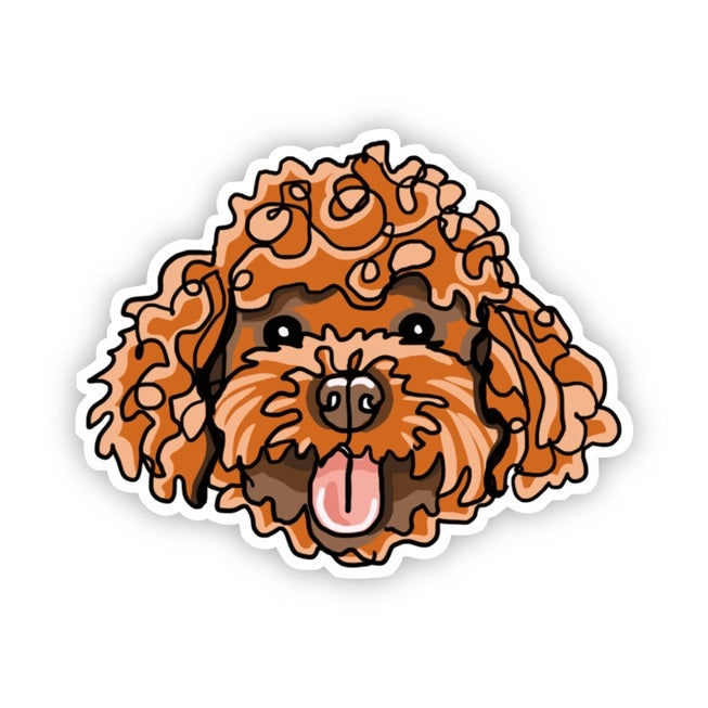 Big Moods, Goldendoodle Dog Vinyl Sticker - Boutique Dandelion