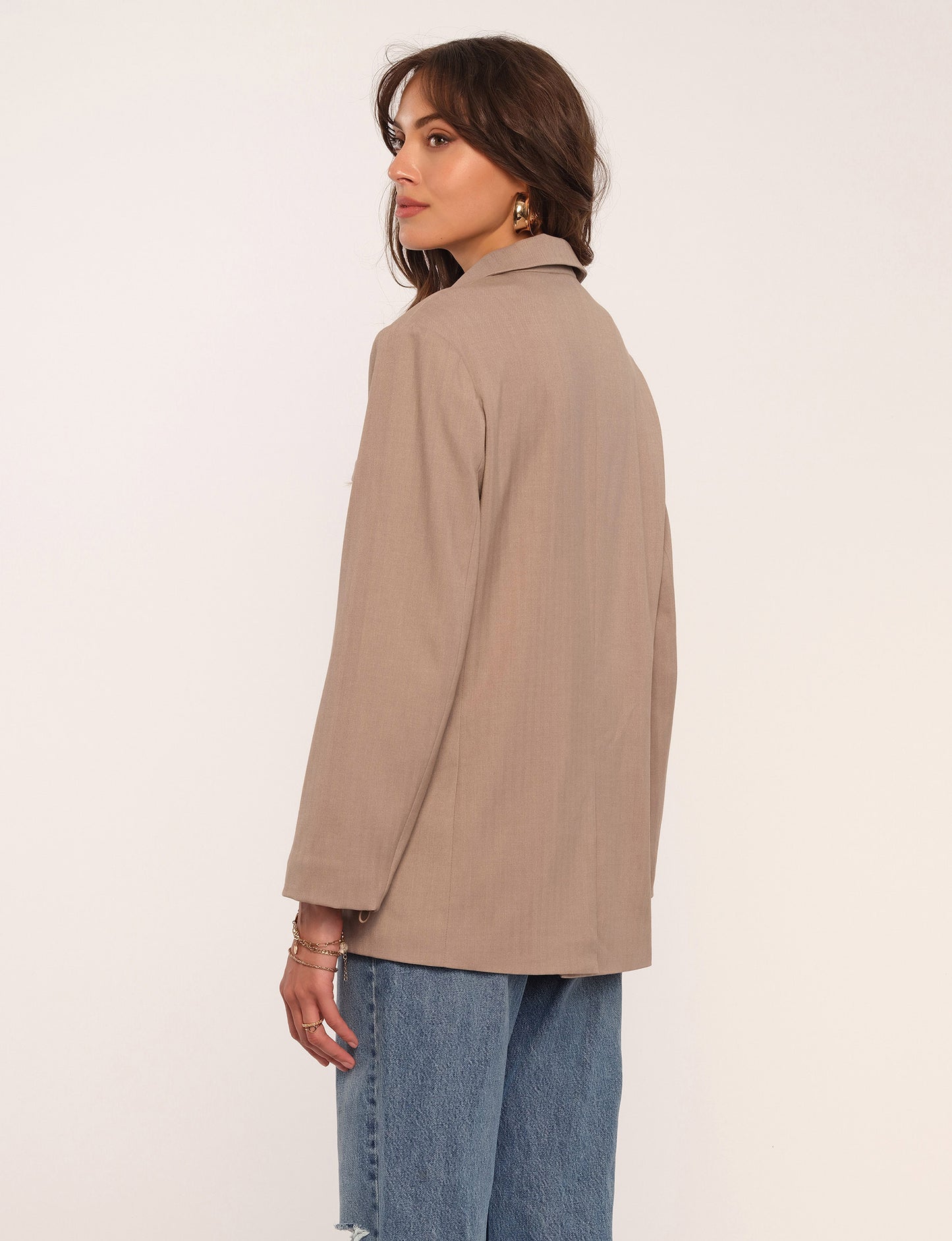 Heartloom, Nixie Blazer in Taupe - Boutique Dandelion