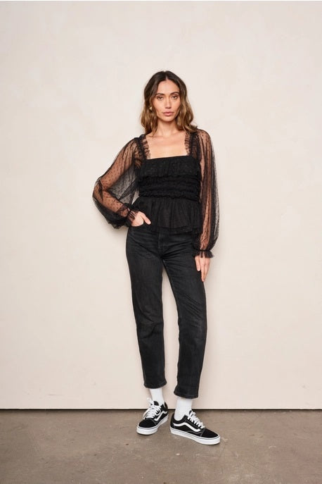 dRA Clothing Los Angeles, Helena Top in Black - Boutique Dandelion