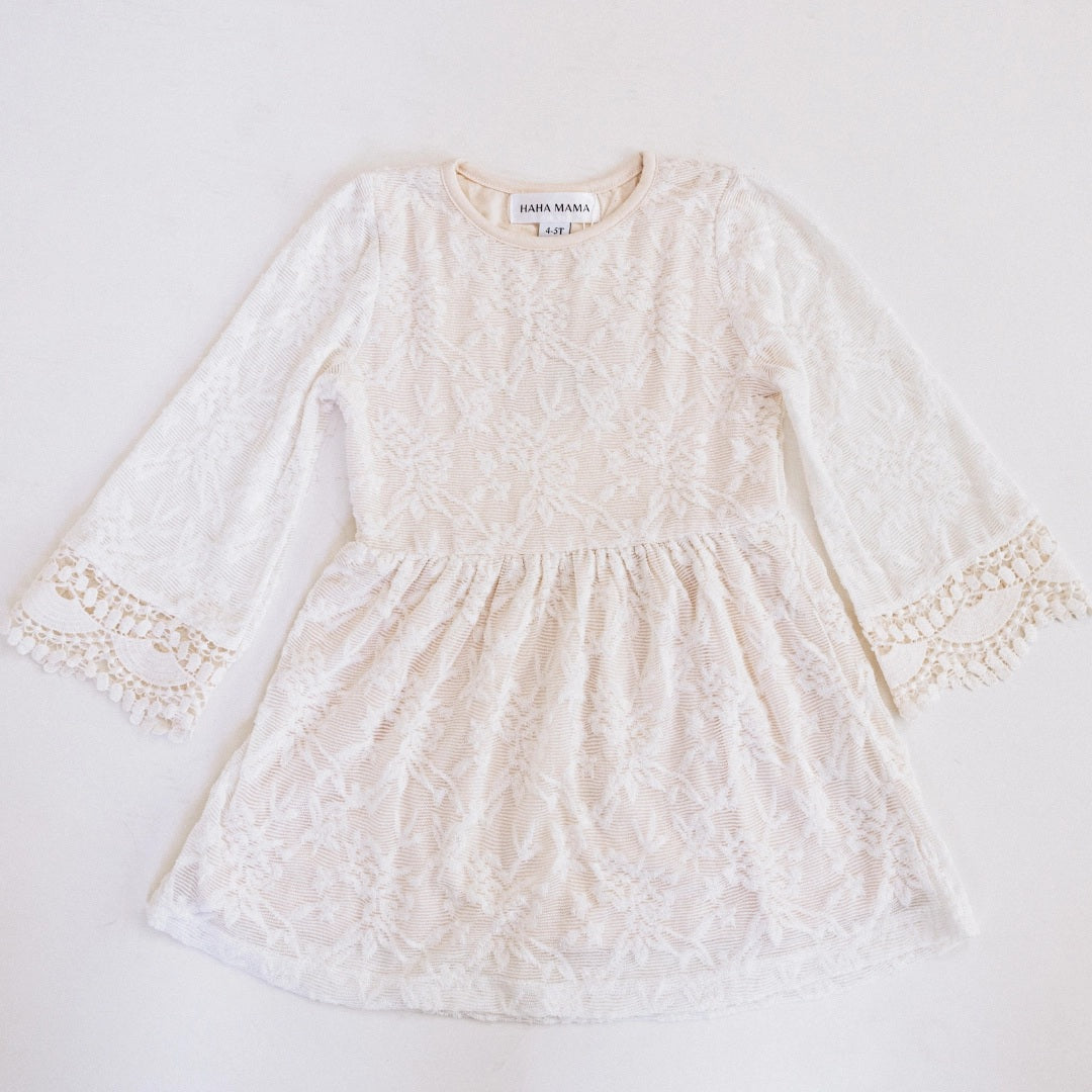 Mommy & Me Ivory Lace Dress - Child
