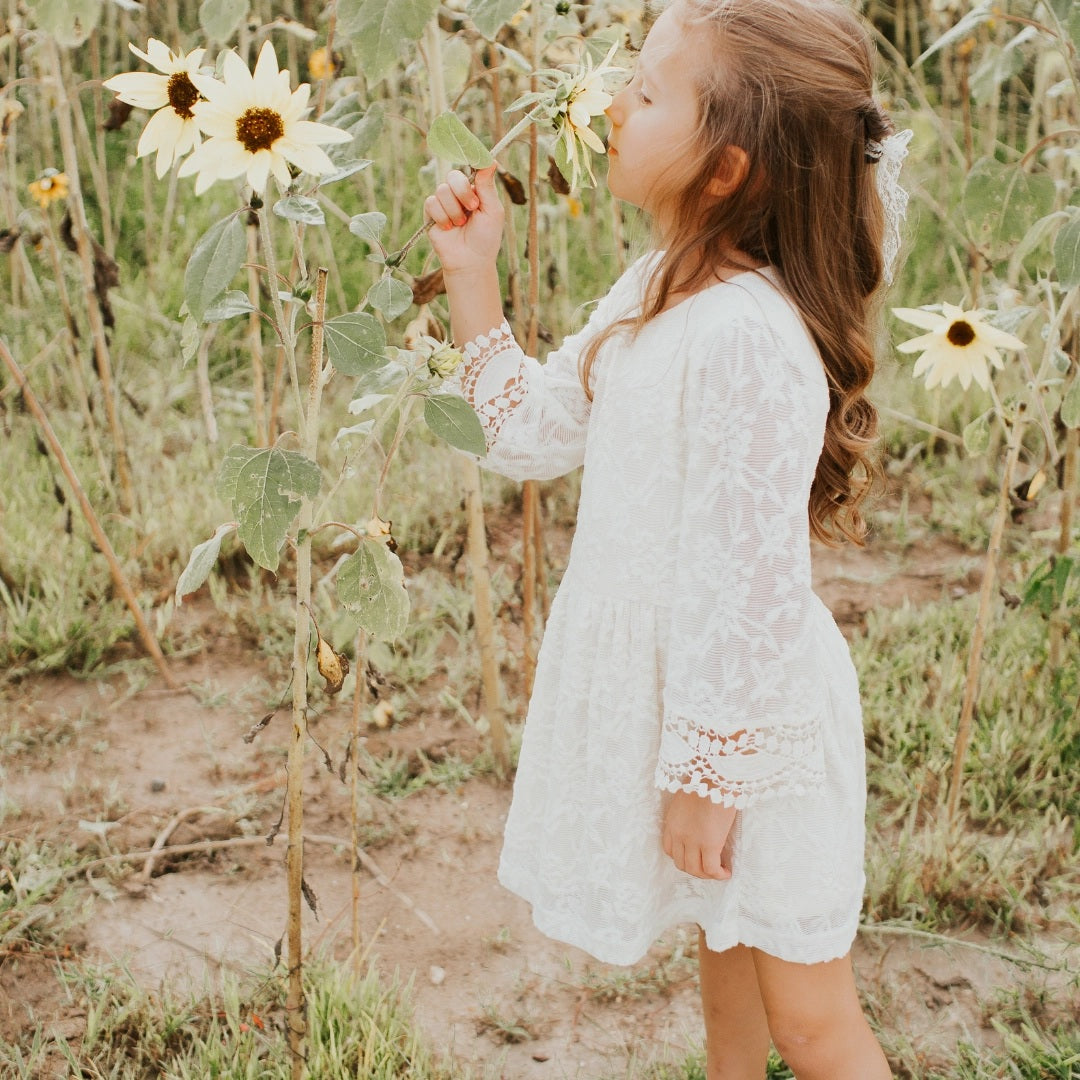 Mommy & Me Ivory Lace Dress - Child