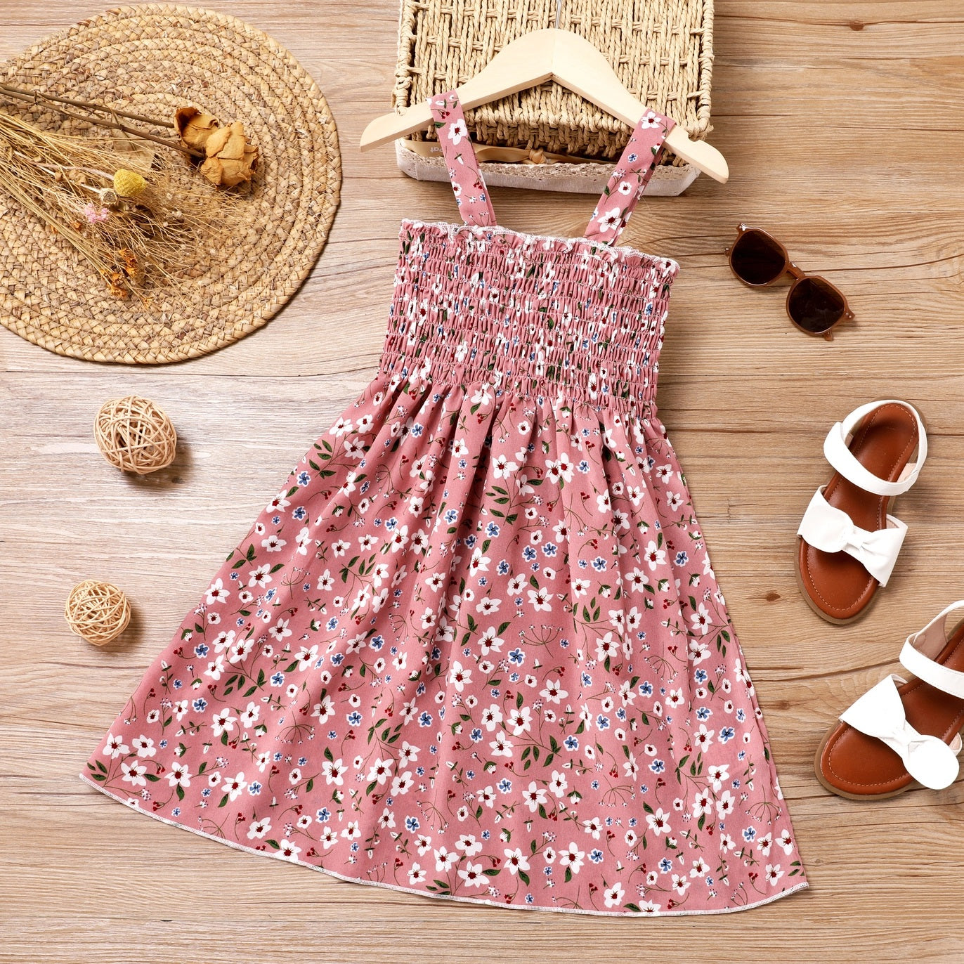 Smocked Floral Dress for Kids