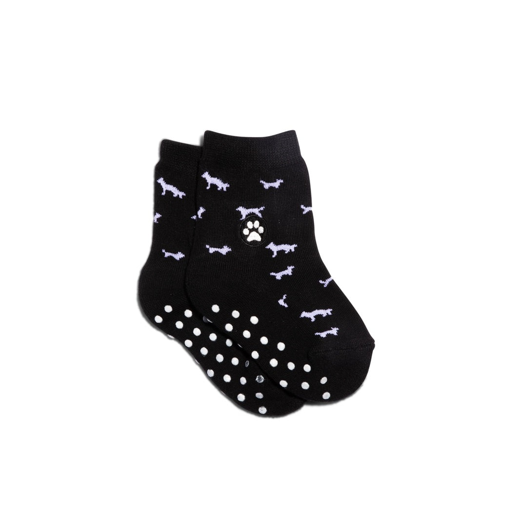 Conscious Step, Kids' Socks That Saves Dogs Black White - Boutique Dandelion