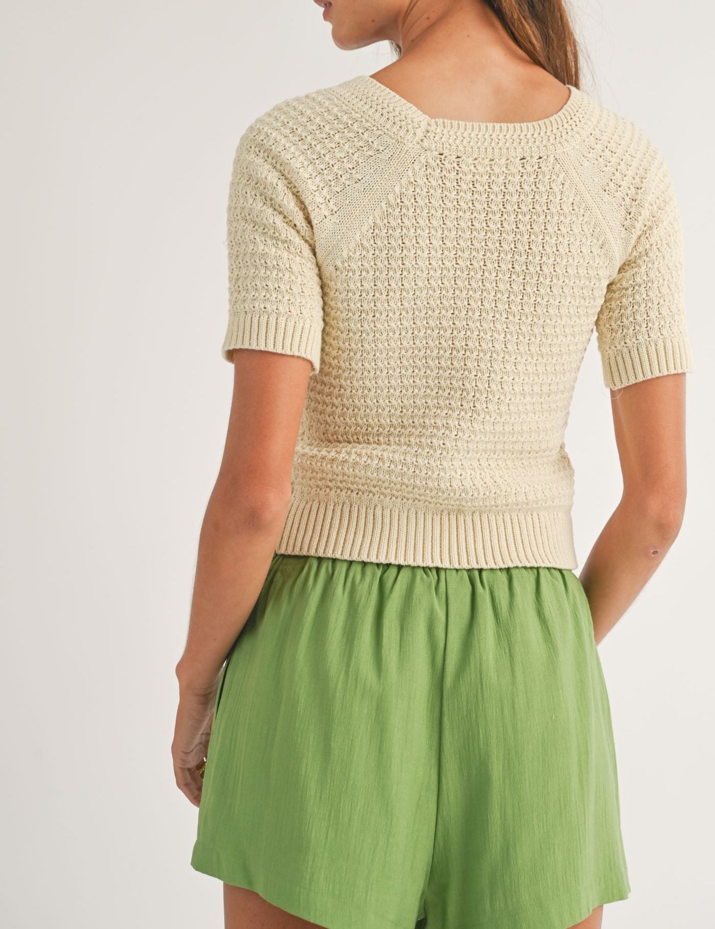 Sage The Label, Yara Short Sleeve Raglan Top in Cream - Boutique Dandelion