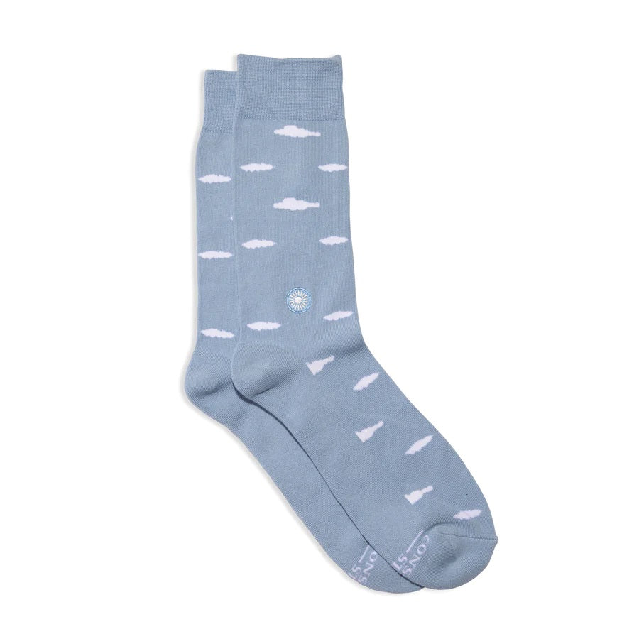 Conscious Step, Socks That Support Mental Health - Floating Clouds - Boutique Dandelion