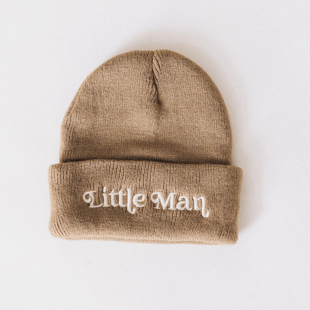 Mommy & Me Matching Knit Beanie Hats - Tan