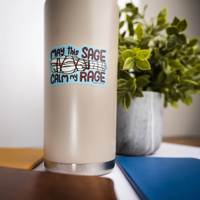 Little Hiker Bird, May This Sage Calm My Rage - Vinyl Sticker