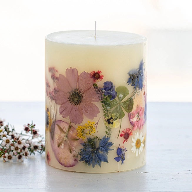 Rosy Rings, Moroccan Rose Small Round Botanical Candle