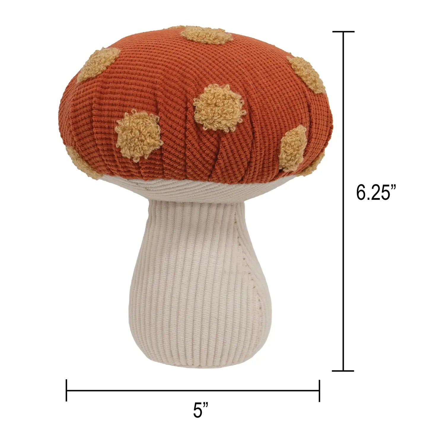 Orange Polka Dot Mushroom Sitter